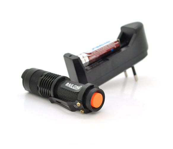 Фонарик Bailong BL-8468, Cree Q5, 1 режим, Zoom, корпус- алюминий, водостойкий, ударостойкий, АА акк Полтава - изображение 1