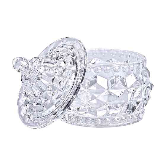 Yiwu Цукерниця скляна з кришкою кругла Ø 8 см HP-YH-3 Київ