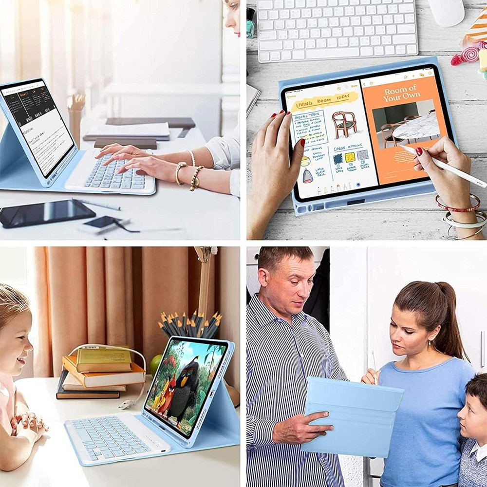 Чехол‑клавиатура для iPad 10.2″ (7/8/9 Gen, Air 3, Pro 10.5) Bluetooth беспроводная с держателем для Apple Киев - изображение 8