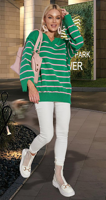 Свитер в полоску с мысом (42-46) Киев - изображение 7