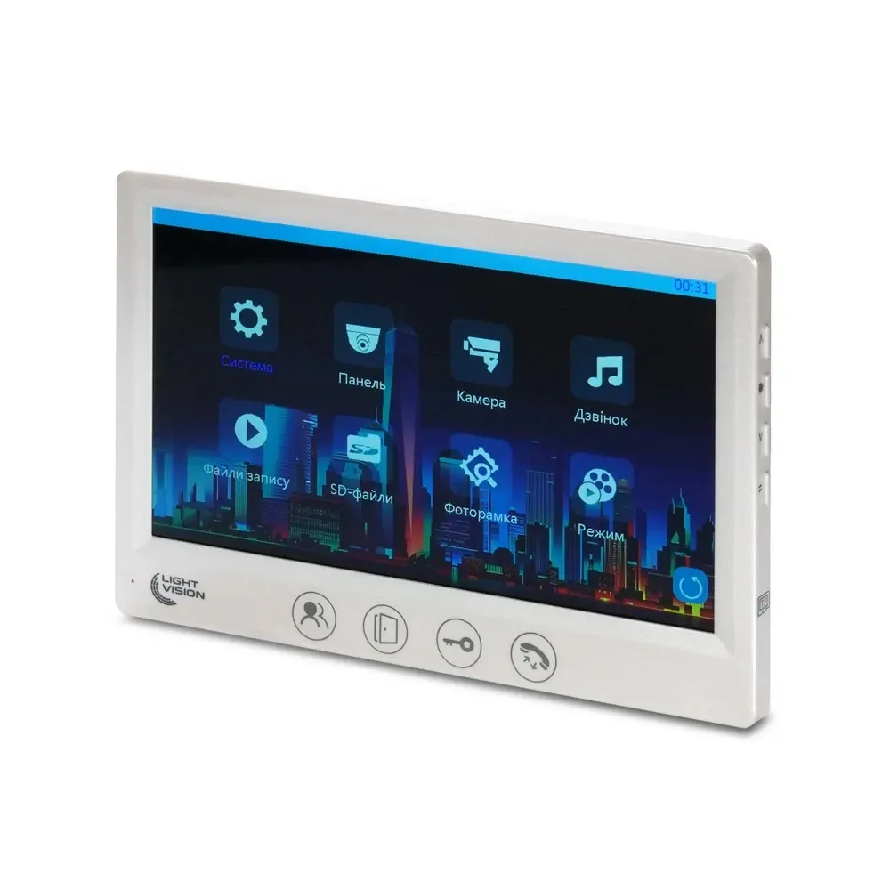 Відеодомофон 7" Light Vision AMSTERDAM FHD White (82-00206) Київ - фото 4