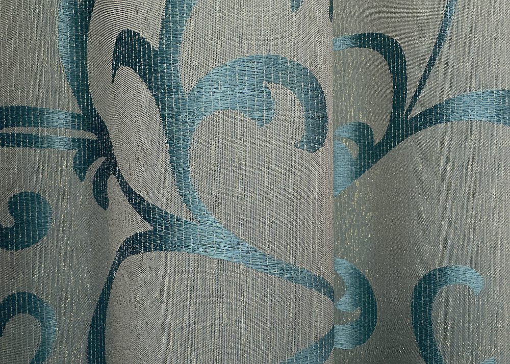 Комплект готових штор VR-Textil Жакард Allure № 1616ш Сірий з блакитним 140х270 см 2 шт (39-930) Київ - фото 8