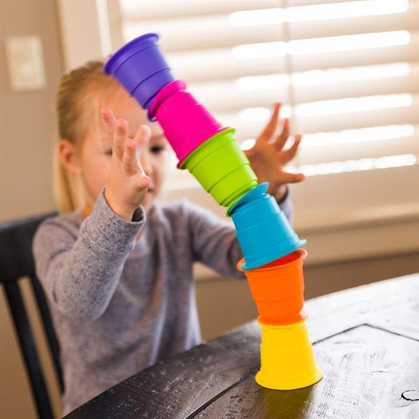 Тактильна іграшка Fat Brain Toys Suction Kupz М'які чашки 6 штук (FA183-1) Харьков - изображение 10