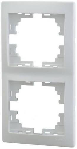 MIRA Рамка 2-а вертикальна метал сірий зі вставкою Lezard Харків - фото 1