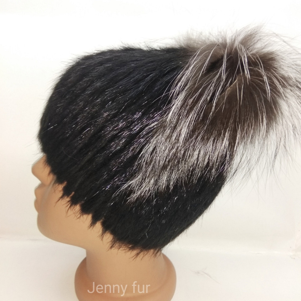 Шапка хутряна жіноча з вушками Беатріс Чорний Харків - фото 3