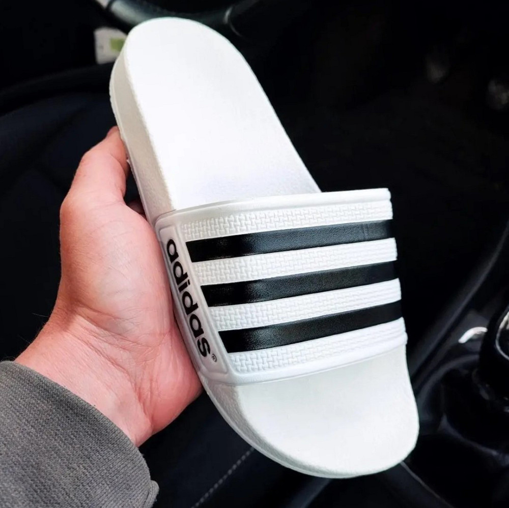Чоловічі Білі Шльопанці Adidas Сланці Тапочки Адідас (розміри: 41,42,44,45) Дніпро - фото 4
