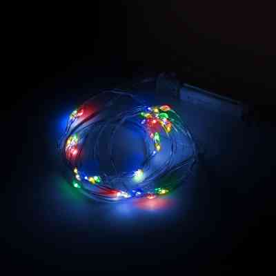 Гирлянда YES! Fun Нить на медной проволоке 60 LED Разноцветная 6 м Статичная На батарейках (975031) Винница