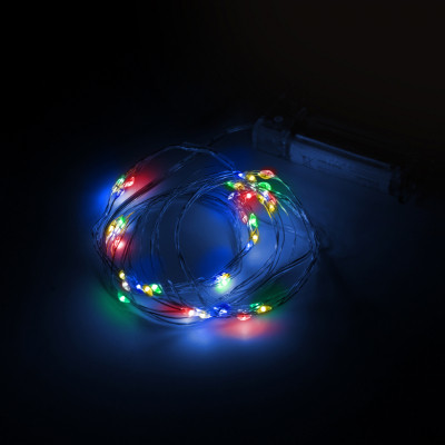 Гірлянда YES! Fun Нитка на мідному дроті 60 LED Різнокольорова 6 м Статична На батарейках (975031) Вінниця - фото 3