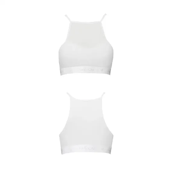 Спортивний топ з прозорою вставкою Passion PS006 TOP S, white Львів