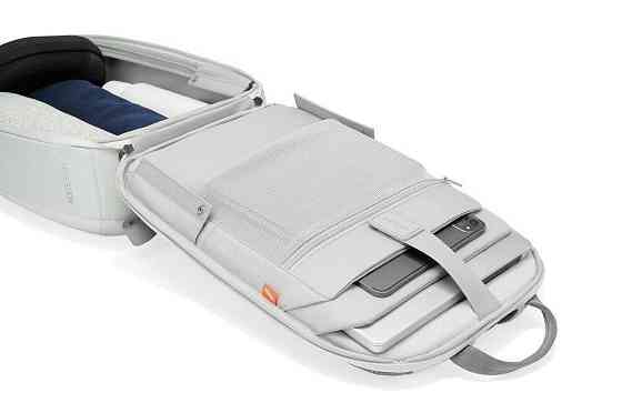 Рюкзак Bobby "Bobby Edge" захист від крадіжок, порізів, світло сірий Київ