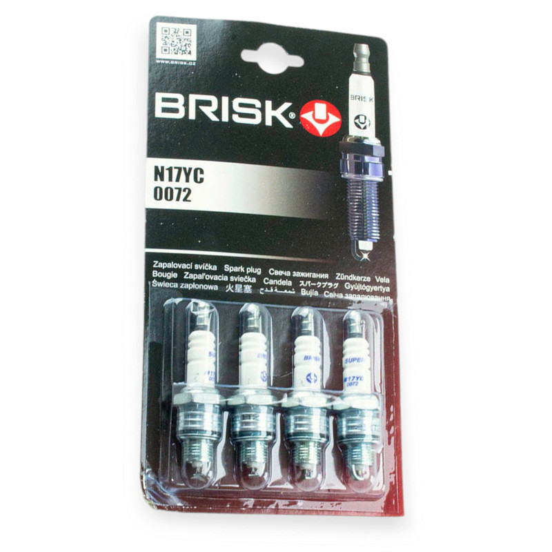 Свеча зажигания Brisk Super короткая (N17YC) (к-кт 4 шт) блистер Мукачево - изображение 1