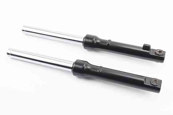 Амортизатор передній к-кт 2шт Honda DIO, 395мм (під бараб. гальм) Якісні, ЧОРНИЙ Київ