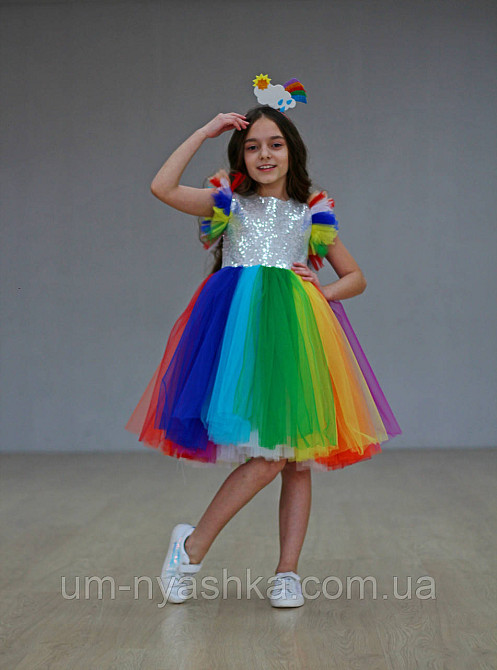 Плаття Веселки, Єдиноріжки | Різнокольорова святкова сукня Кривий Ріг - фото 5