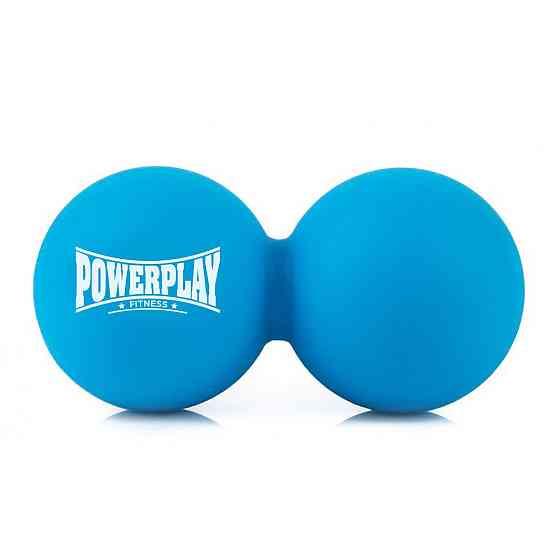 Массажний силіконовий підвійний м'яч PowerPlay PP-4355 Silicone Lacrosse Peanut Ball (6.3*12.6см.) Сі Кам'янське