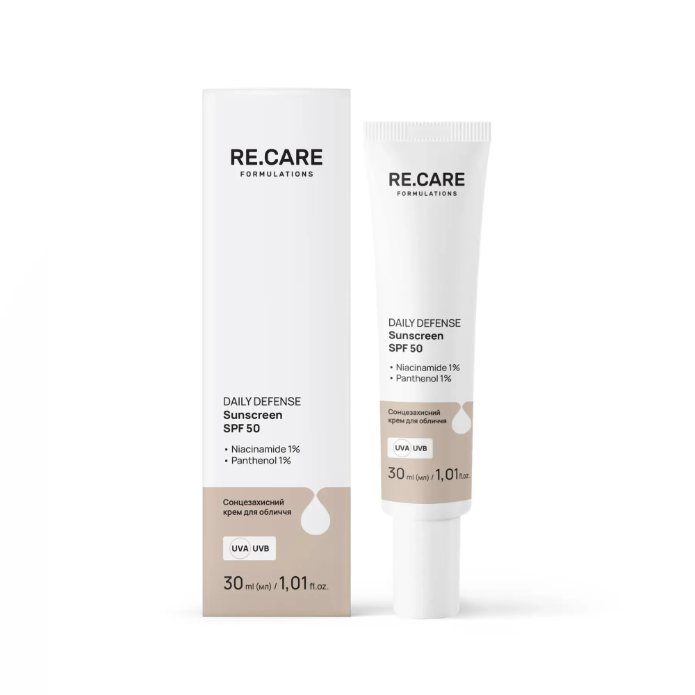 Солнцезащитный крем для лица Daily Defense Sunscreen SPF 50 RE.CARE 30 мл Киев - изображение 10