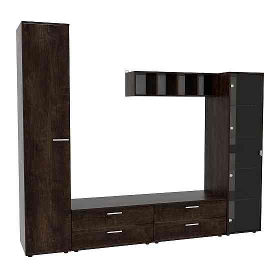 Стінка у вітальню Hugo-4, Дуб Конкордія, 2480х520х2120 Львів