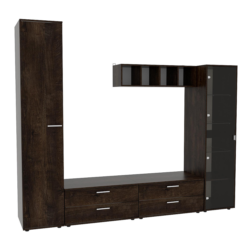 Стінка у вітальню Hugo-4, Дуб Конкордія, 2480х520х2120 Львів - фото 1