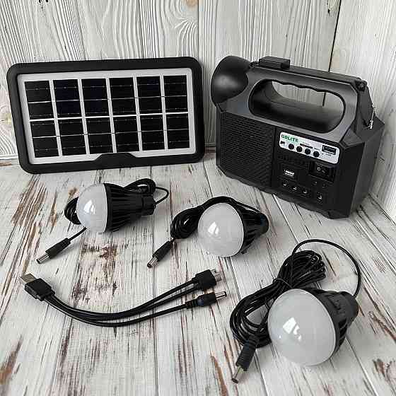 Зарядний пристрій і освітлювальна станція на сонячній батареї GDLite GD-8017 MUSIC з радіо і MP3 Чернівці