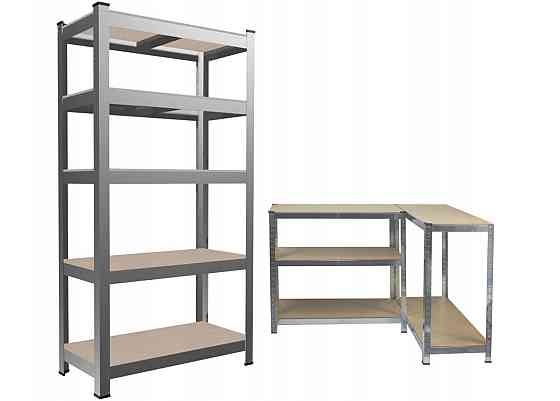 Стелаж металевий 180x90x30  5 полиць (сірий) Київ