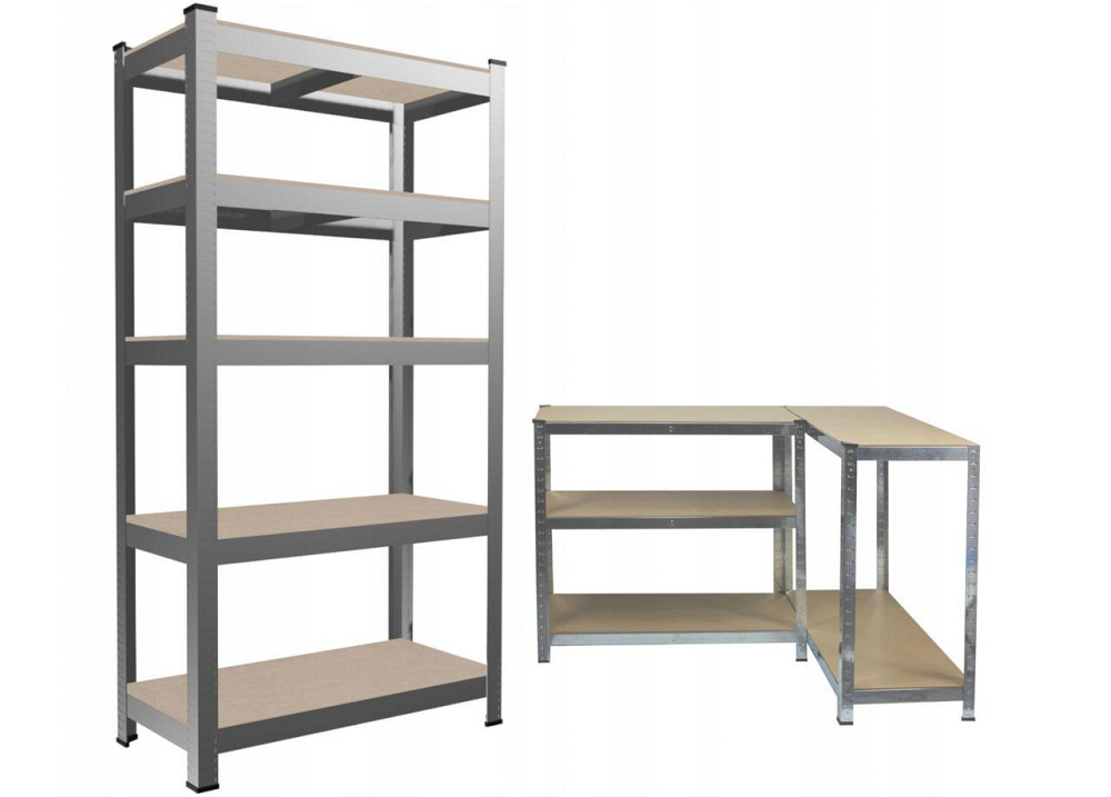 Стеллаж металлический 180x90x30 5 полок (серый) Киев - изображение 4