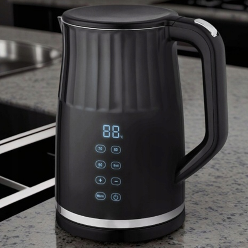 Електрочайник 1,7л нерж.сталь/пластик чорний 1713 KAMILLE Житомир - изображение 4