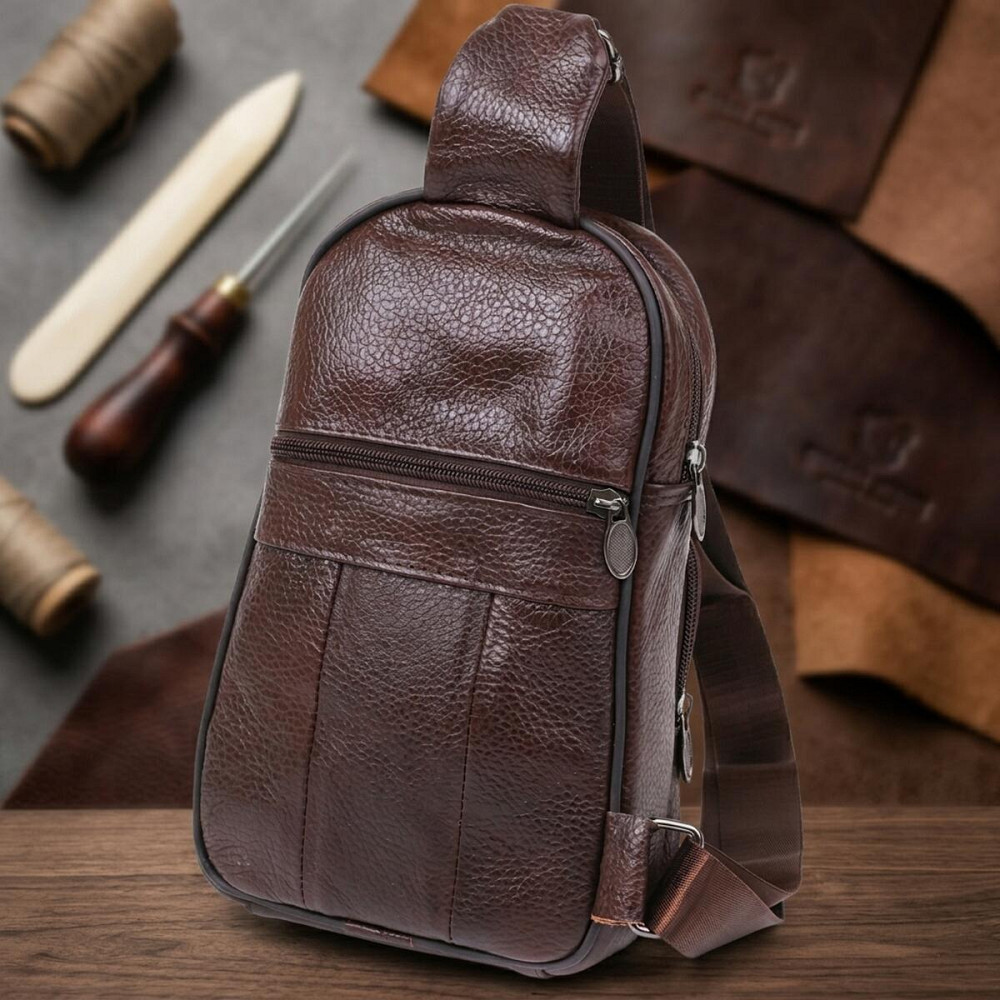 Сумка мужская через плечо Vintage 14986 Коричневая Киев - изображение 14