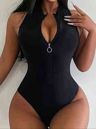 Купальник жіночий цілісний зі змійкою Чорний M Харків