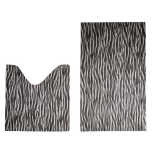 Набір килимків для ванної 2шт: 80*48см+48*48см сірий Дариана Житомир - фото 1