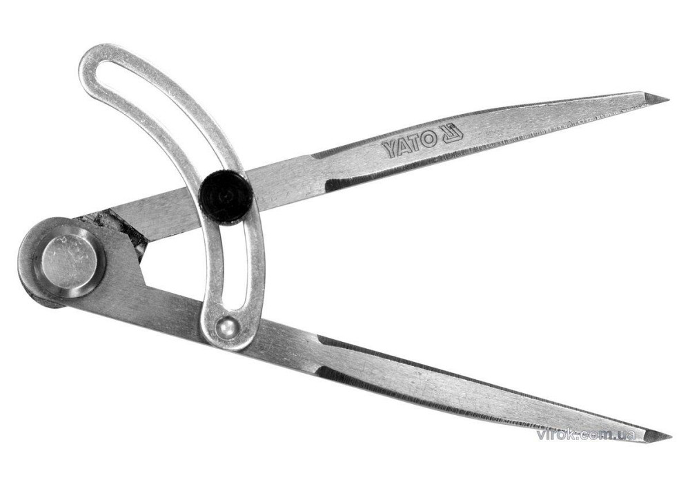 Циркуль розмічальний YATO : L= 150 мм з фіксатором [50] Одеса - фото 1