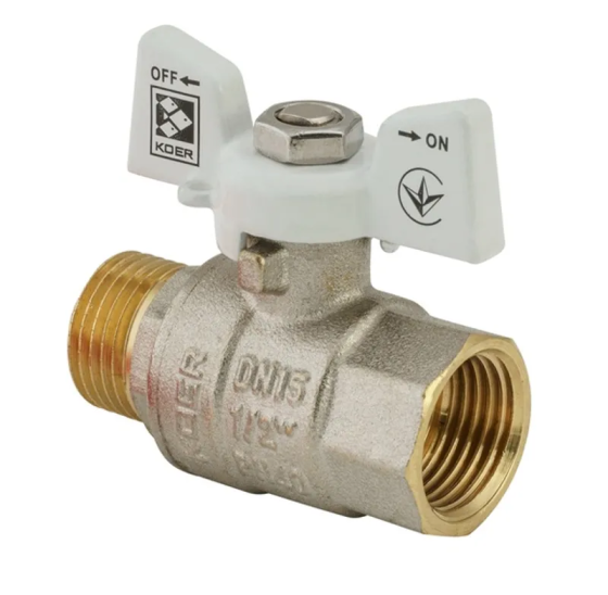 Кран кульовий KOER 1/2" ГШМ (KR.218.W) білий (KR0182) Київ