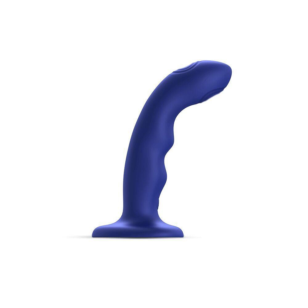 Насадка для страпона з подвійною точковою пульсацією Strap-On-Me TAPPING DILDO WAVE – NIGHT BLUE, М Sex Aura Київ - фото 1
