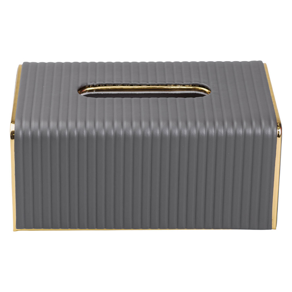 Серветниця з еко шкіри 21.5х13х9 см органайзер для кафе і ресторанів Сірий HP-3-203G Коломия - фото 2