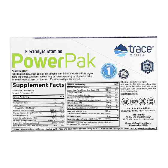 Электролиты Trace Minerals Research Electrolyte Stamina Power Pak 30 пак ягоды асаи Киев