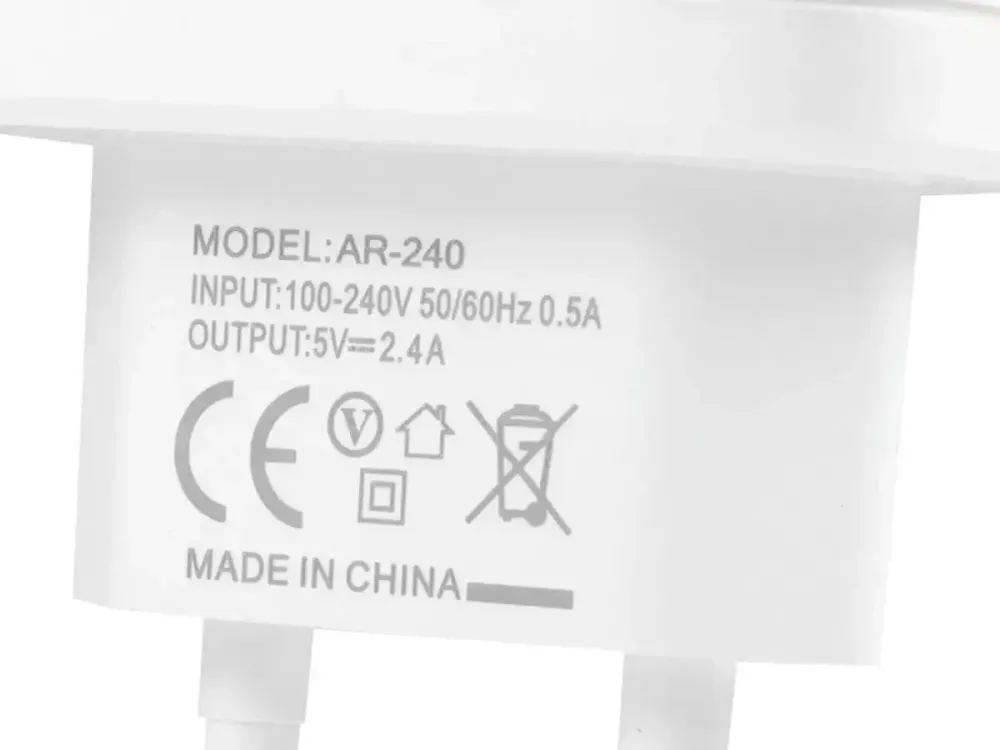Мережевий зарядний пристрій AR-240 220В 2.4A з 4 USB-портами Original для смартфонів, планшетів і гаджетів Одеса - фото 4
