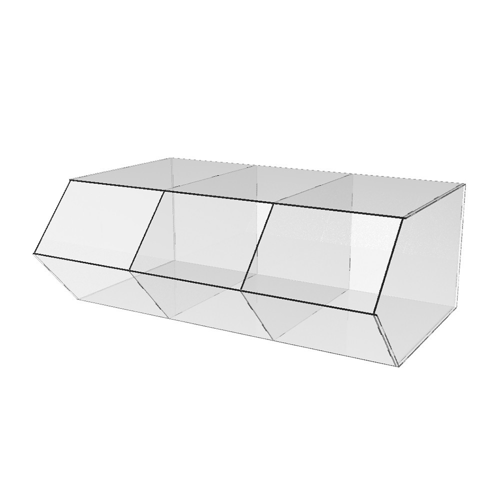 Диспенсер EKOSTAR відкритий для цукерок сухофруктів 3 комірки Київ - фото 2