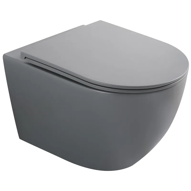 Унітаз підвісний Mixxus Premium ELLIPSE-0308-T3 GRAY 490x360x360mm система змиву TORNADO 3.0 (MP6654) Київ - фото 1