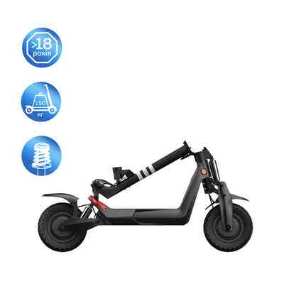 Електросамокат OKAI ES800 Panther Off-Road Black 12", 1500(3000)W, Dual Motor, 19,2Ah, 50km, 60kmh, 35%, NFC, App, 43kg (ES800-B) Киев