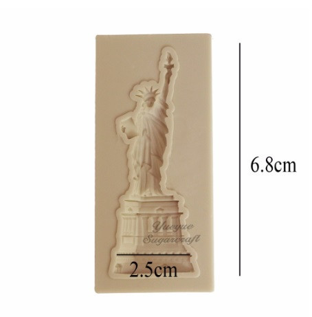 Молд силиконовый Статуя свободы 68 на 25 мм серый Киев - изображение 2