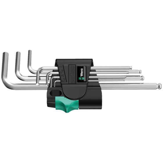 Набір шестигранників з кулею 7шт., довгі, розмір:1.5,2,3,4,5,6мм, Wera 950/7 Hex-Plus 1 05022181001 Одеса