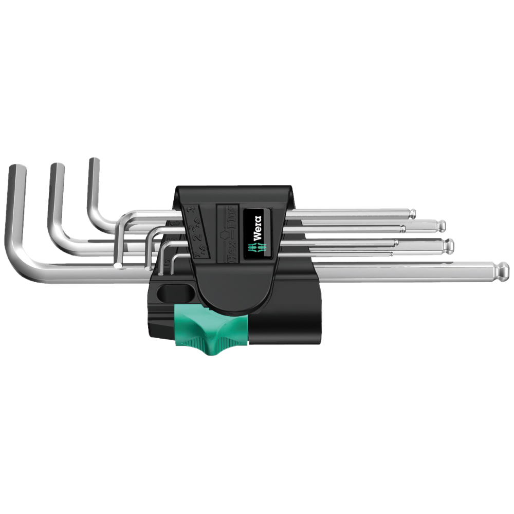Набор шестигранников с шаром 7шт., длинные, размер:1.5,2,3,4,5,6мм, Wera 950/7 H 05022181001 Одесса - изображение 1
