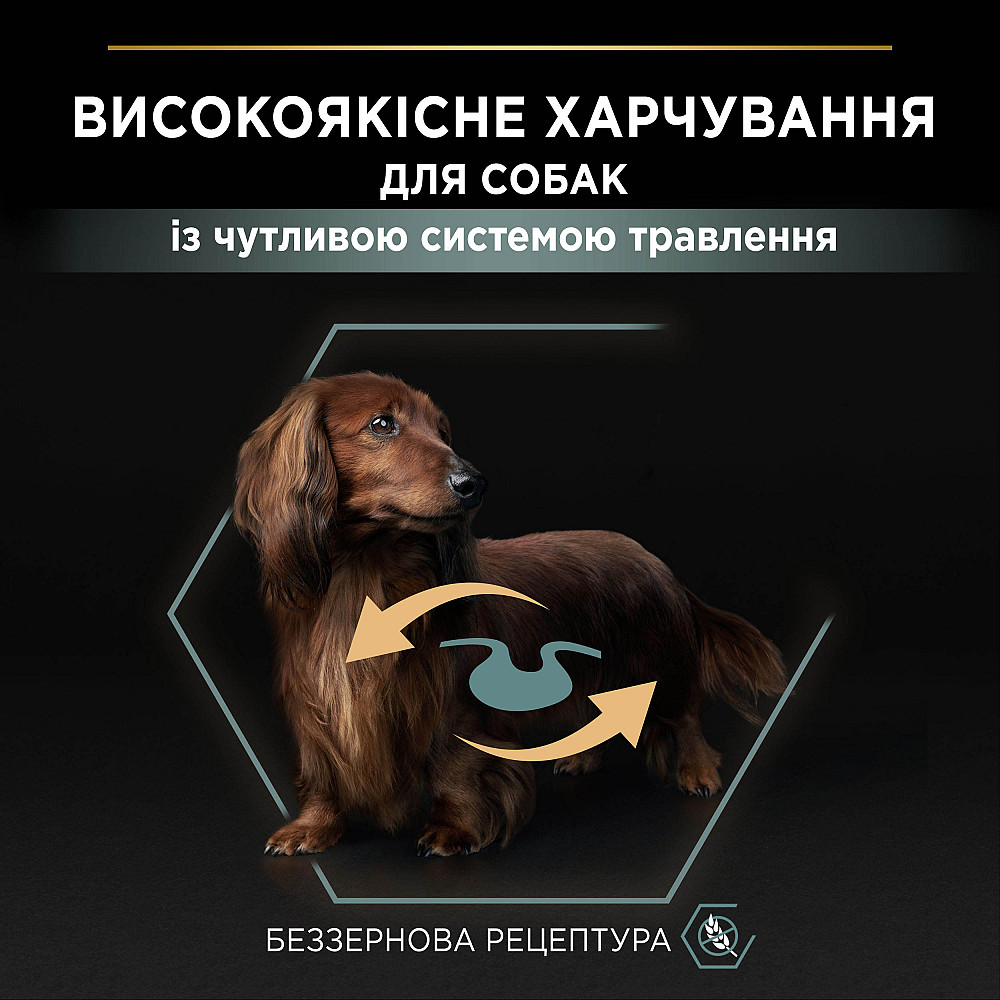 Сухий корм PRO PLAN Small&Mini Adult 1+ Sensitive Digestion для дорослих собак дрібних порід, з чутливим травленням, беззерновий, з індичкою, 2,5  Київ - фото 6