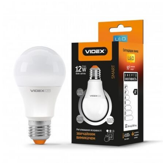 Лампа A60eD3 12W E27 4100К 220V LED Videx Житомир