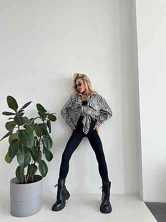 Жіноча тепла оверсайз сорочка в клітинку фланель 48/52 Одеса