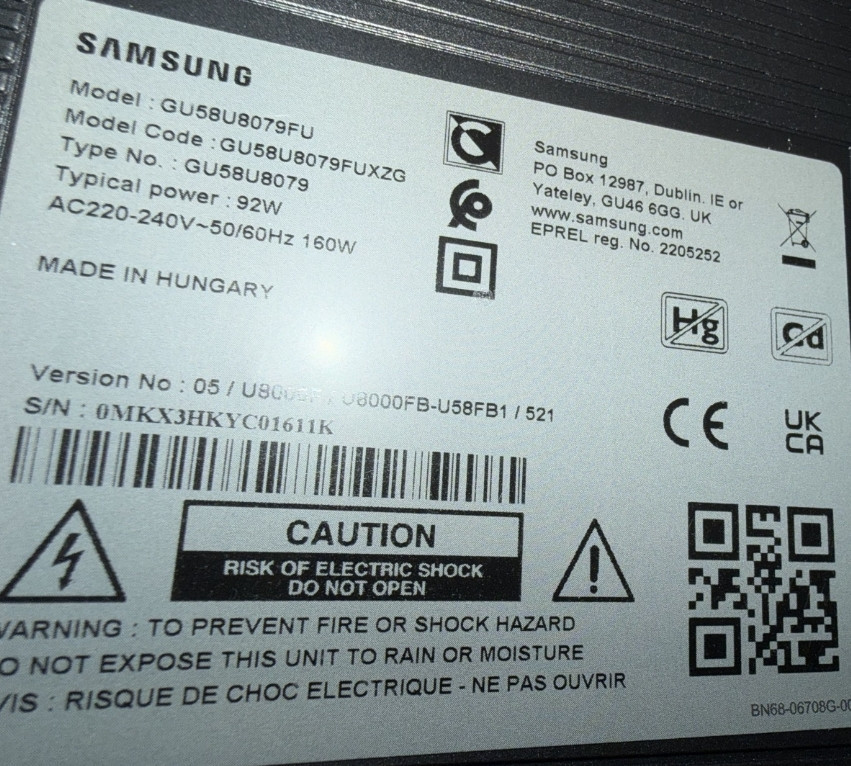 Новий телевізор Samsung GU58U8079FU 2025р з Німеччини. Харків - фото 1