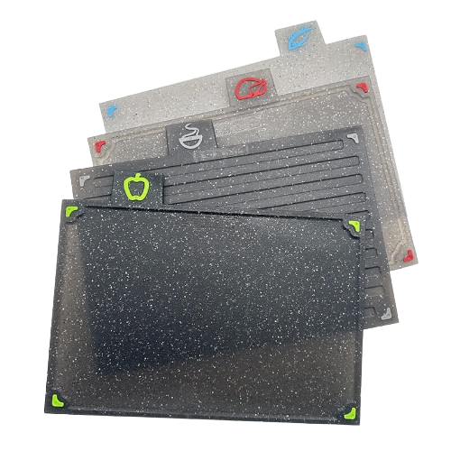 Набір дошок кухонних (4 дошки + підставка) пластик MR-1787TG Maestro Житомир - фото 3