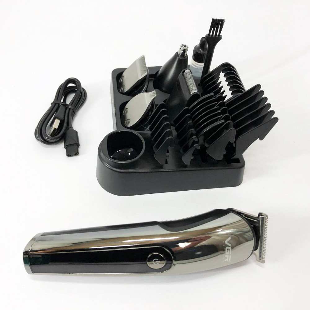 Акумуляторна машинка для стрижки волосся з насадками, Універсальні машинки для стрижки волосся AL-27 Львів - фото 8