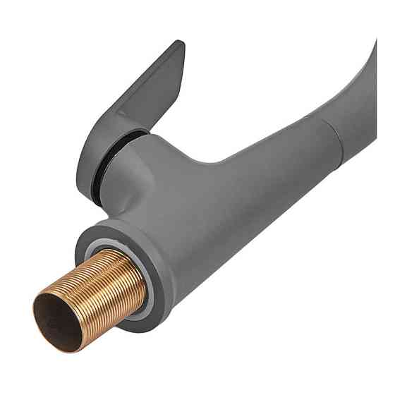 Змішувач для кухні Plamix Lucas-017 SET Graphite Refl.Grey з підведенням  (PM0723) ( 17089 ) Харків