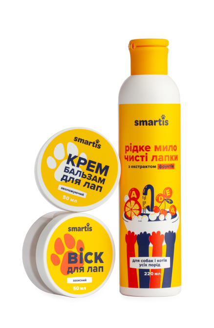 Набор по уходу за лапами Smartis воск мыло крем-бальзам Винница - изображение 2