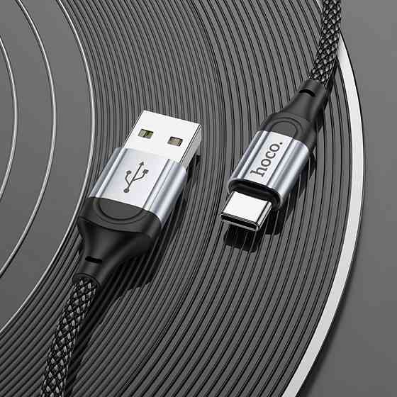 Кабель HOCO X102 USB to Type-C 3A, 1m, nylon, aluminum connectors, Black Одеса