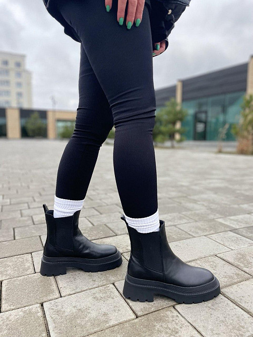 Zemira Черевики жіночі ZEMIRA чорні натуральна шкіра зима висота 14 см (5325) Коломия - фото 9